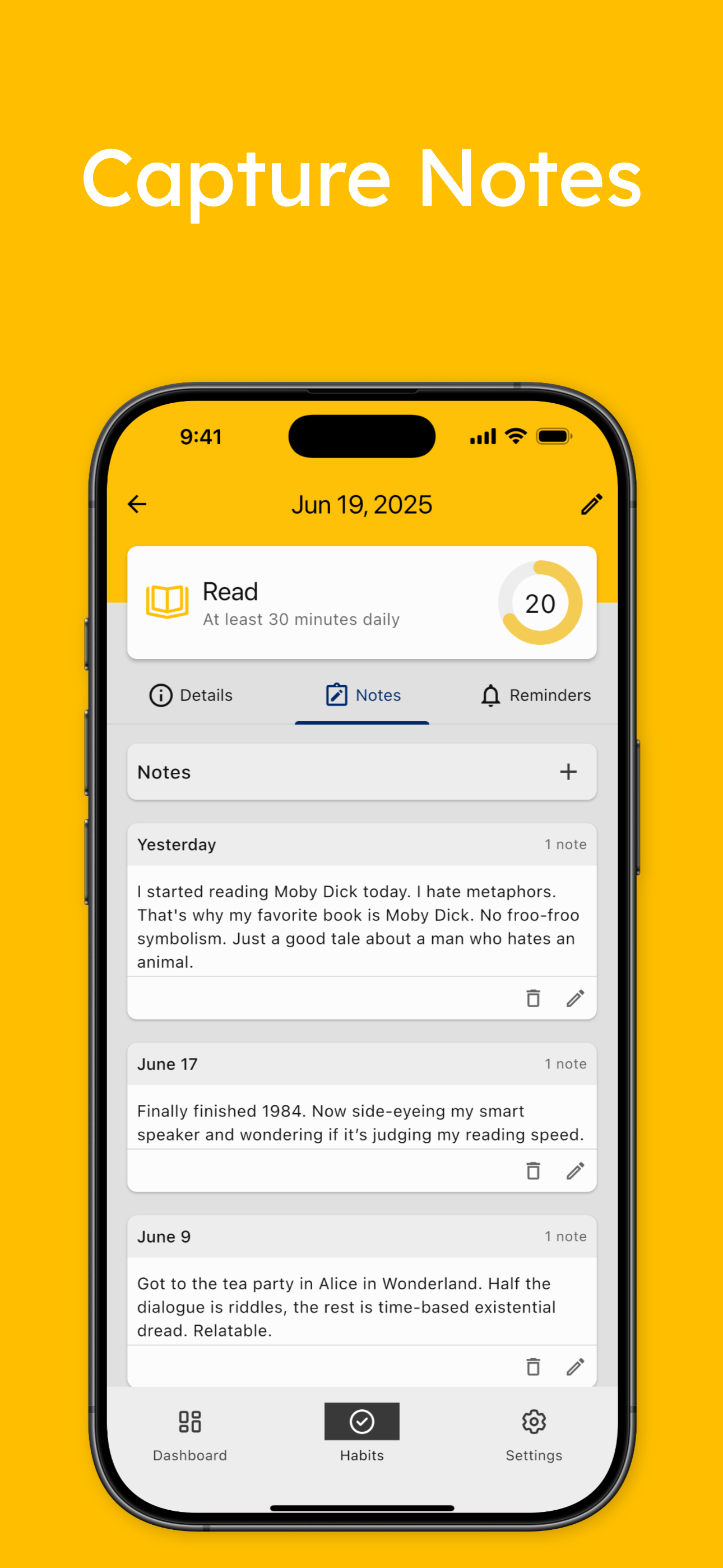 Bitty Habits: Personal Tracker