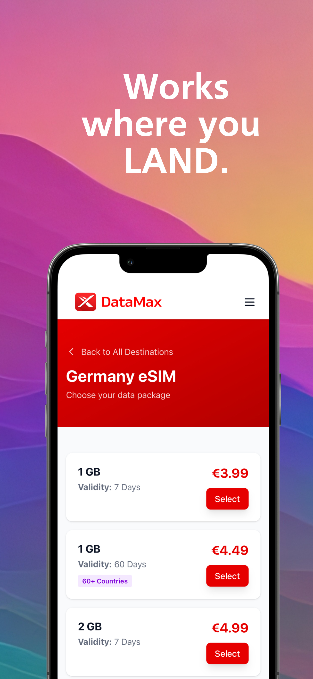 DataMax eSIM Travel & INternet screenshot 4