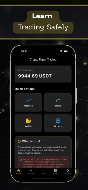 Crypto Paper Trading screenshot 1 of 5