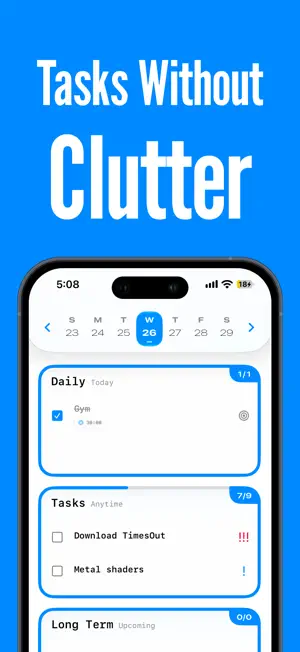 TimesOut: Daily Planner & ToDo screenshot 1