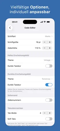 Screenshot von Textastic Code Editor auf dem iPhone 5