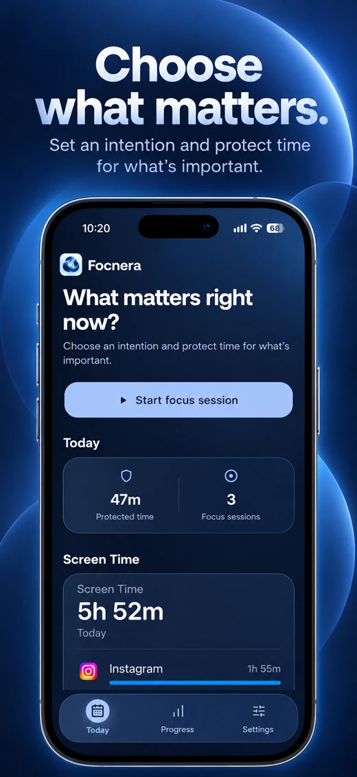 Focnera: Screen Time & Focus screenshot 1