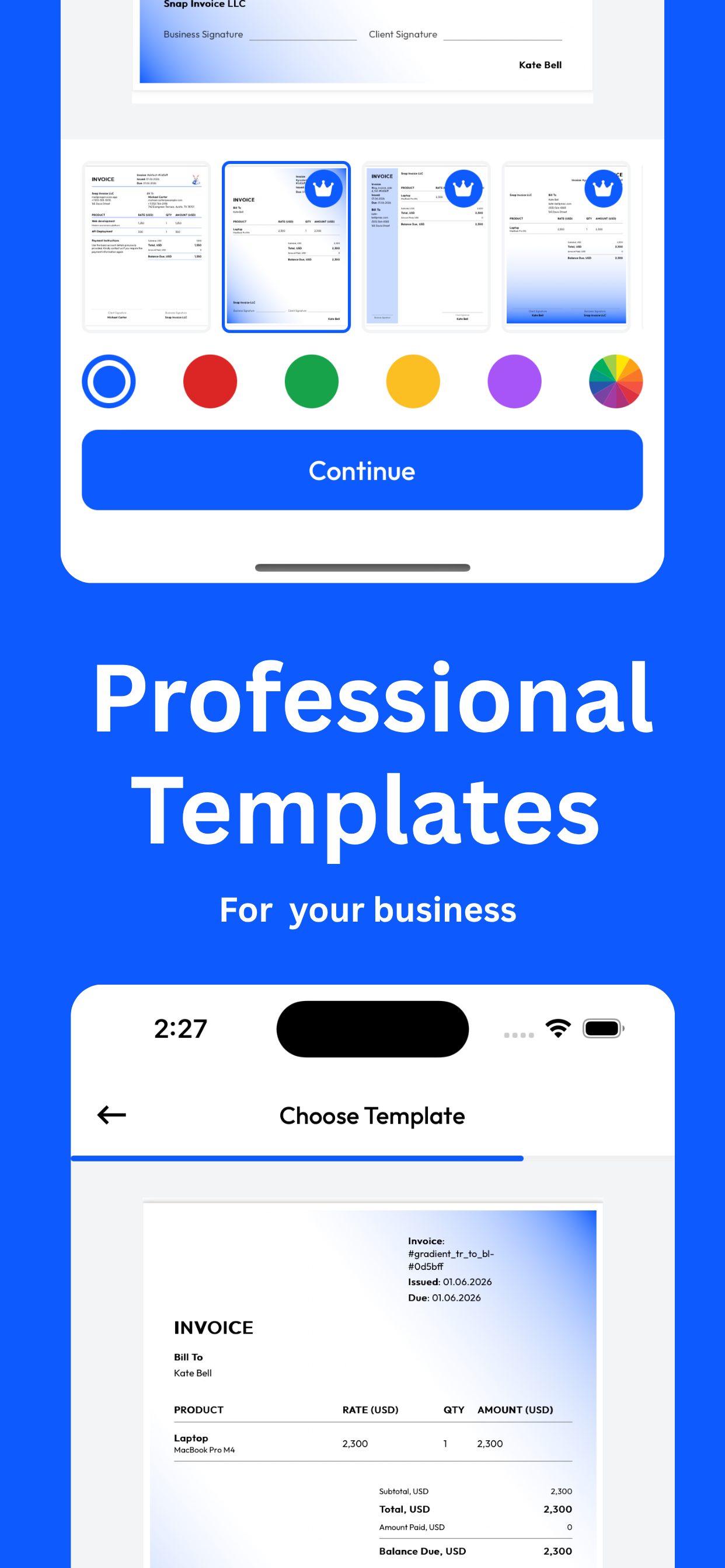 Snap Invoice: Simple Billing