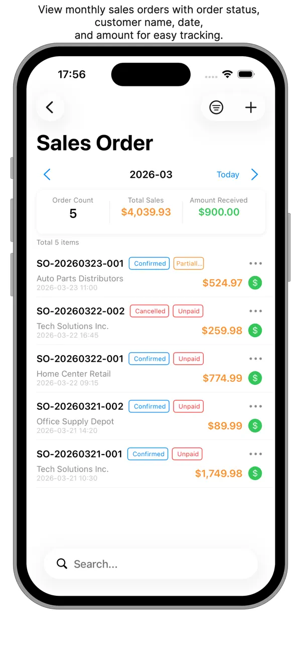 Screenshot #2 pour Daily Sales Tracker-Commande
