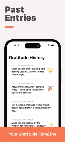 Gratitude Journal — Grati iPhone screenshot