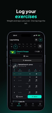 SatisFIT: Workout & Fitness iPhone screenshot