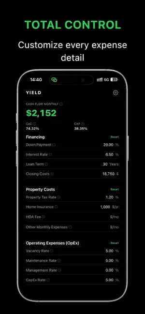 Yield: BRRRR Rental Calculator screenshot 3
