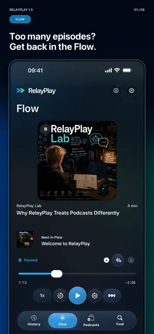 RelayPlay: Podcast Player screenshot 1