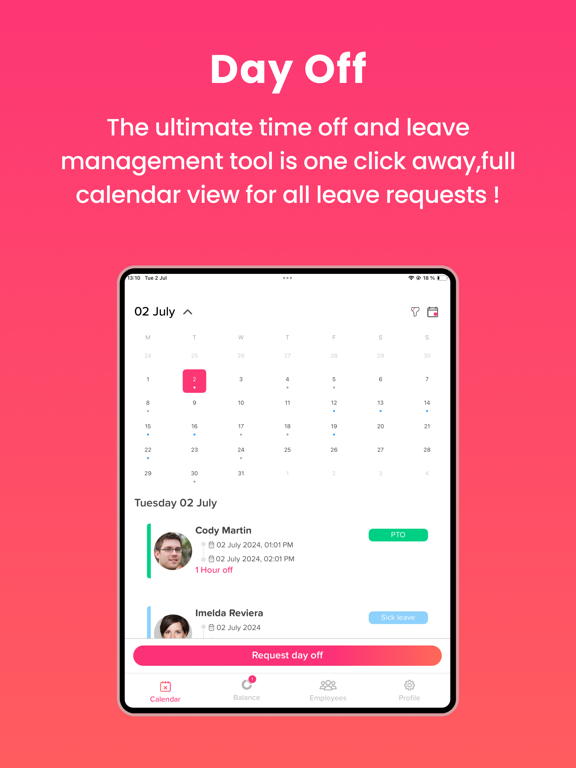 Screenshot #4 pour Day Off - Leave Tracker & PTO