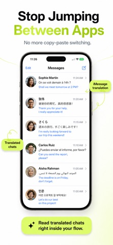 Translator: AI Floating Text iPhone screenshot