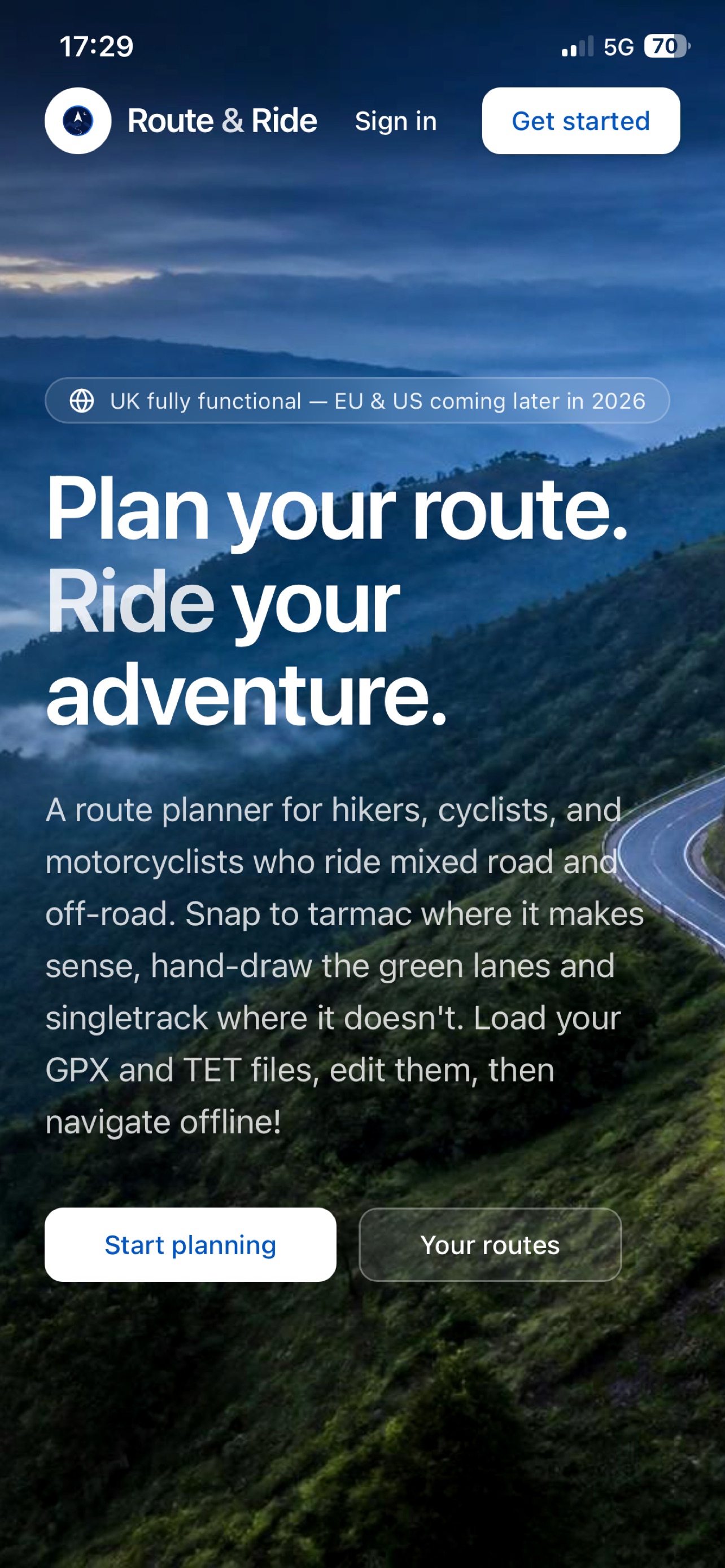 Screenshot 1 of Route and Ride