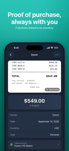 Warranty Tracker — Receiply Screenshot 4 of 6