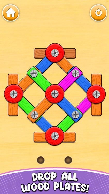 Unscrew Wood Nuts and Bolts 3d