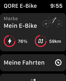 QORE E-Bike App Screenshot