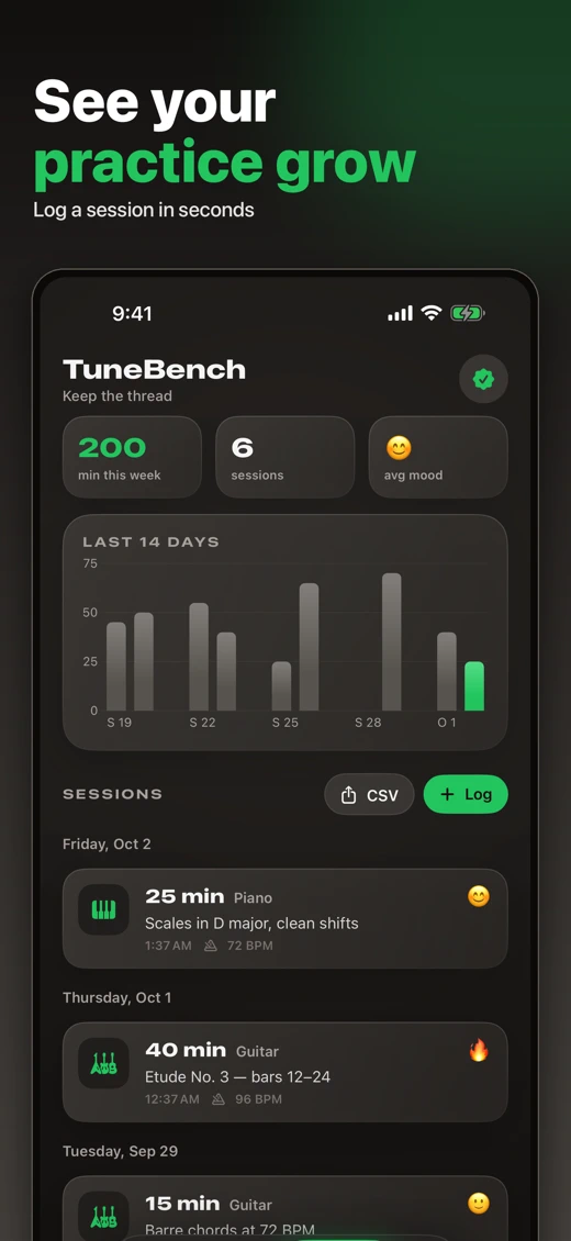 TuneBench: Practice Desk screenshot 4