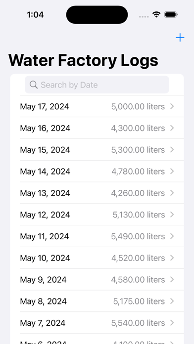 Screenshot #1 pour Water Factory Daily Log