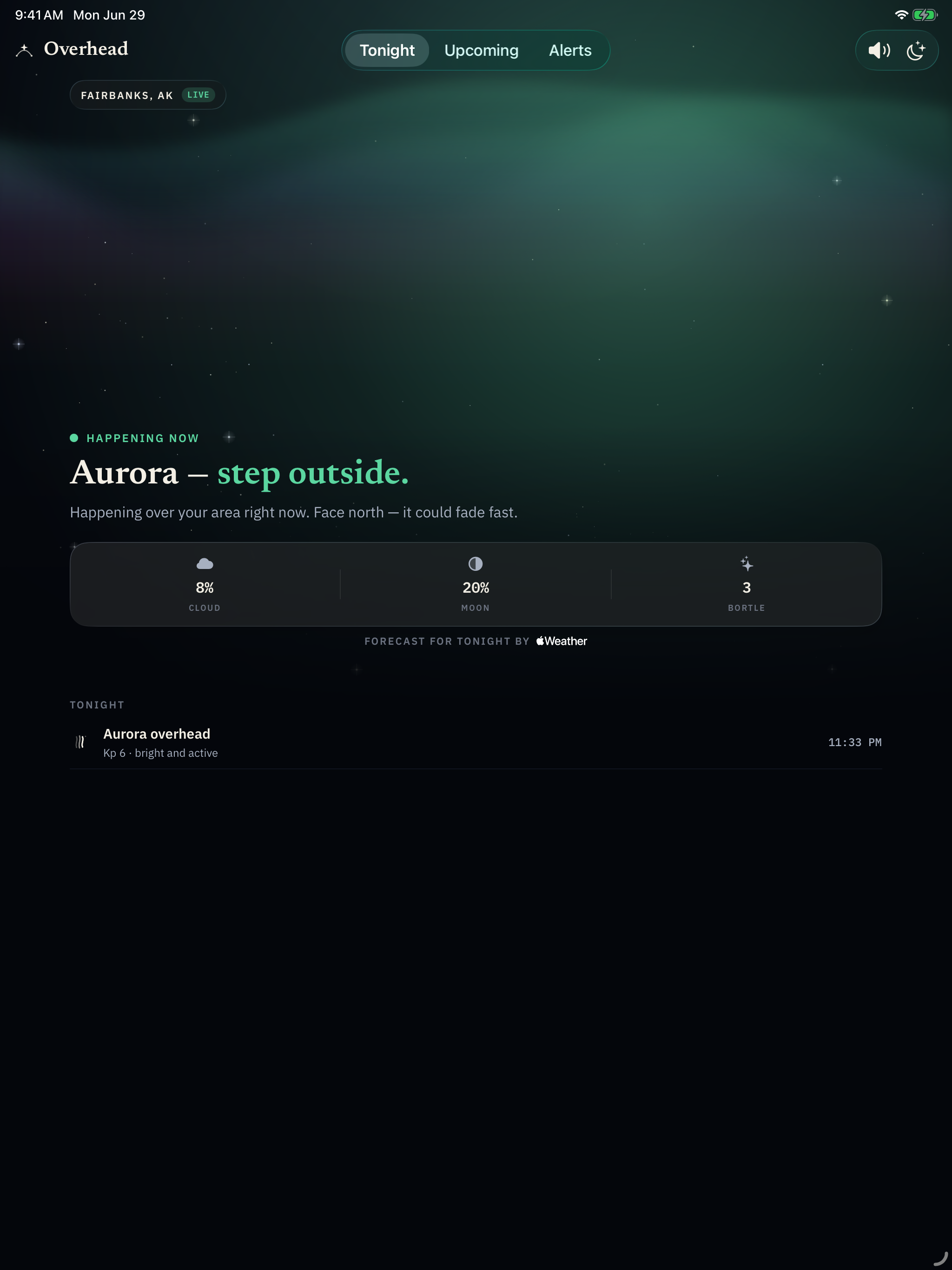Overhead - Night Sky Scanner