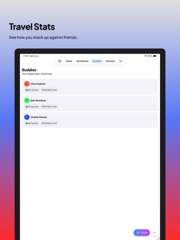 Travu: Travel Map & Tracker iPad screenshot