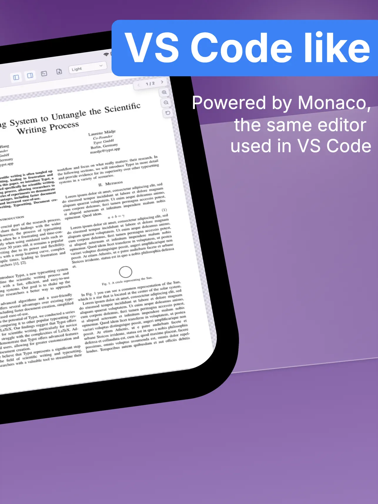 #2. Typst Editor (iOS) Ved: Michele Yin