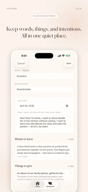 To My Dear: Reflection Journal screenshot 2