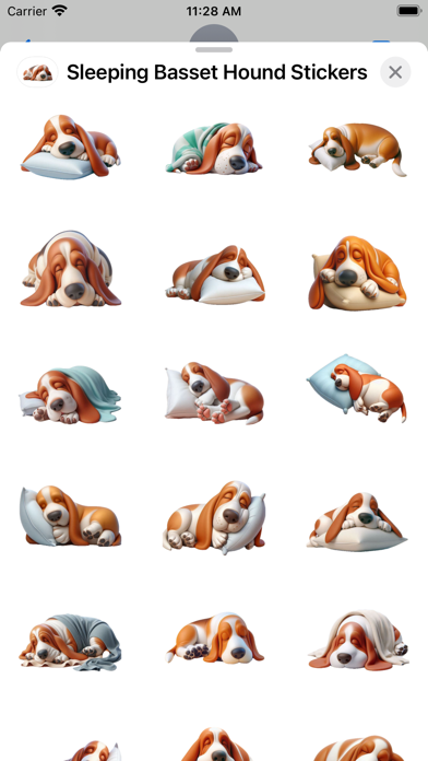 Screenshot #1 pour Sleeping Basset Hound Stickers