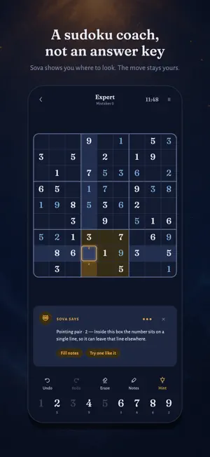 Sudoku Sova - Number Puzzle screenshot 1