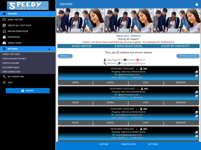 OPEN HOUSE SPEEDY OPEN HOUSE