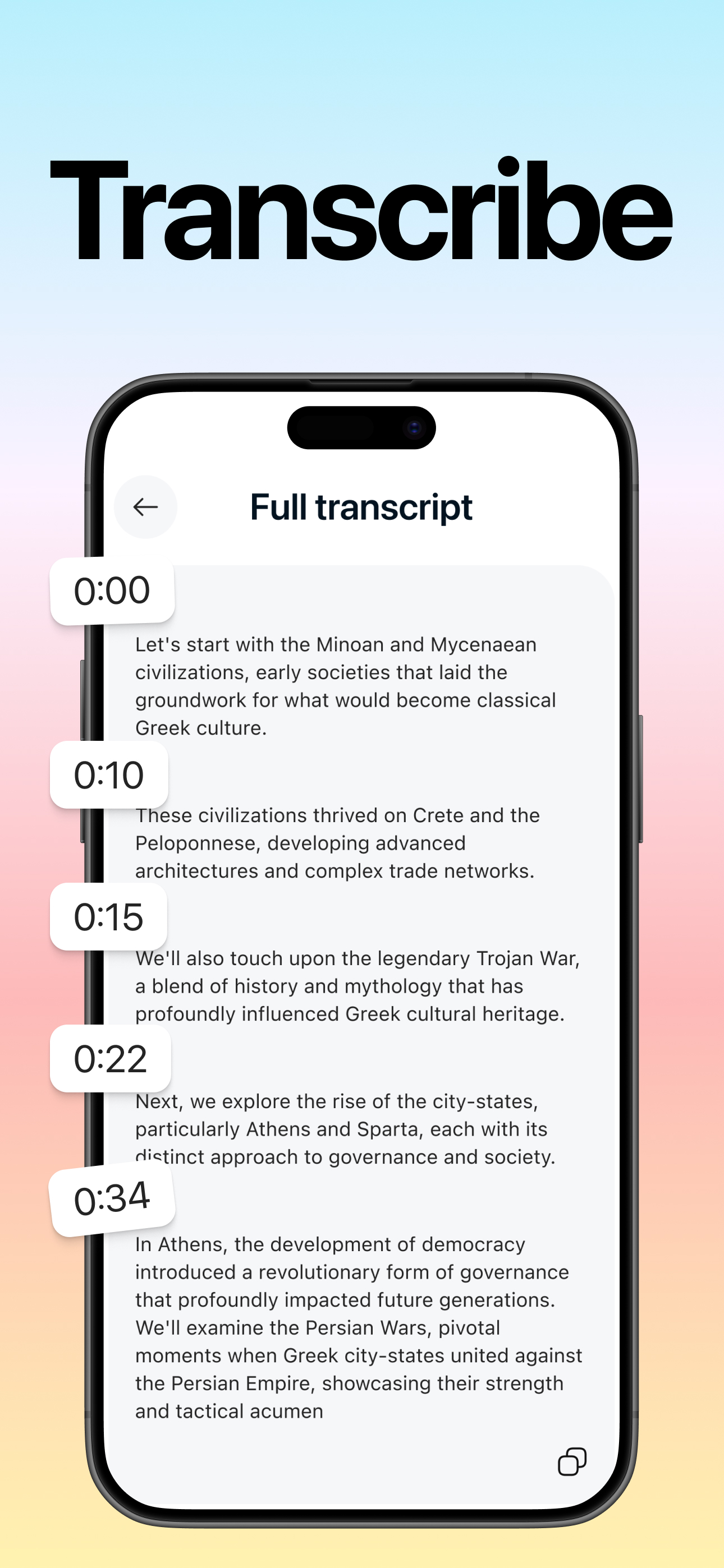 AI note taker live transcribe