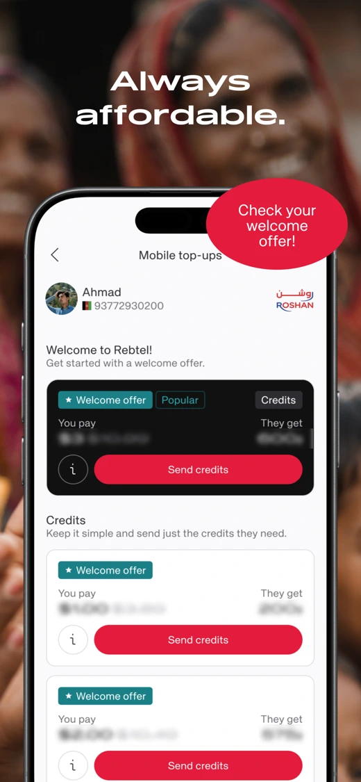 Rebtel: Top-ups And Calls screenshot 2