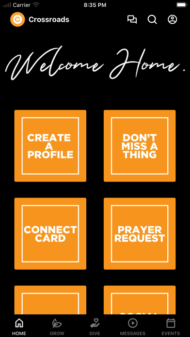 My Crossroads App Screenshot