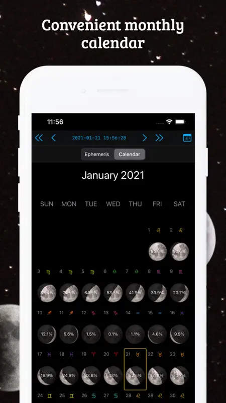 Moon Phase Calendar screenshot 2 of 9