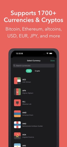 Coinverter+ Crypto & Currency iPhone screenshot