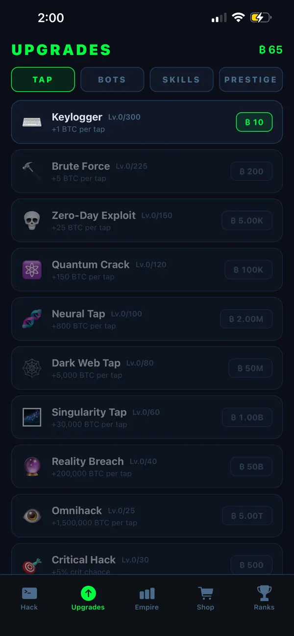 #1. Hack Tycoon: Dark Protocol (iOS) โดย: Yousef Alenezi