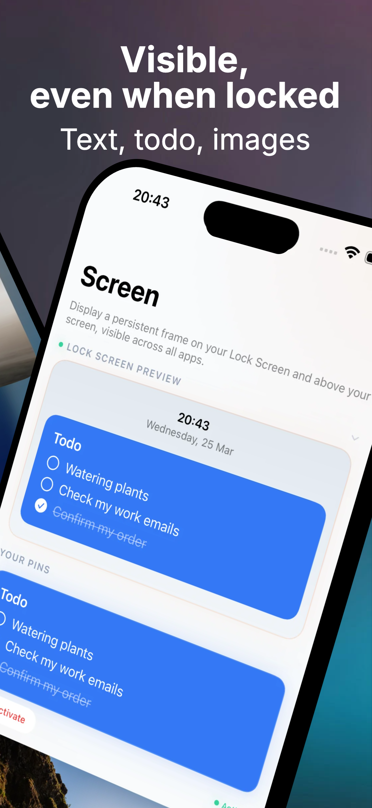 inFront - Custom Lock Screen screenshot 2