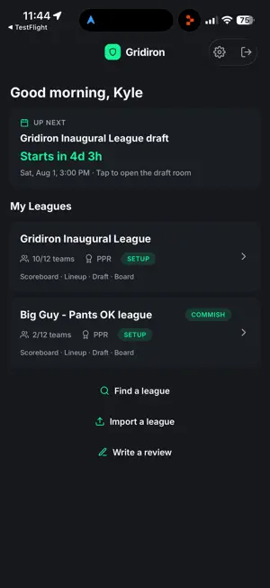 Gridiron Fantasy Football screenshot 1