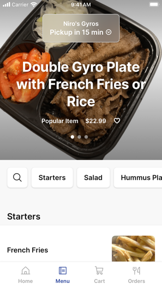 Niro's Gyros iPhone screenshot 2 - Food & Drink app