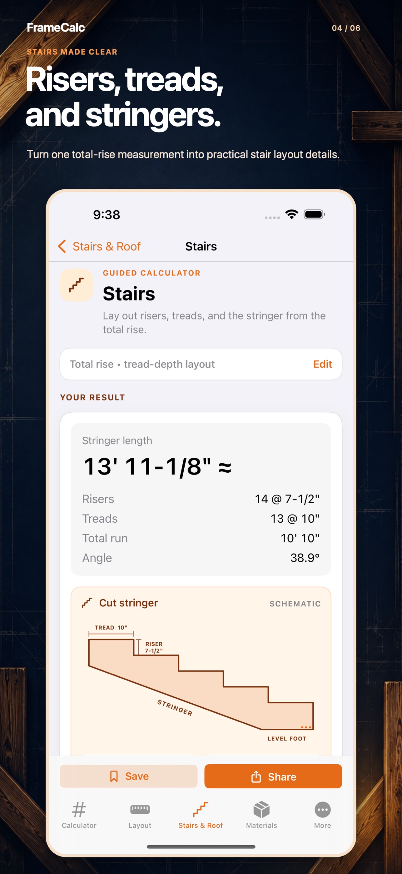 Screenshot 4 of FrameCalc - Feet Inch Fraction