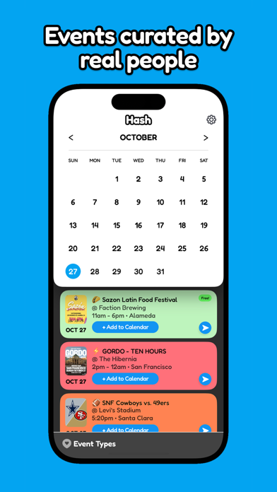 Hash - The Best Events Guide iPhone screenshot 2 - Entertainment app