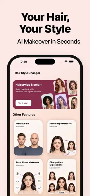 Hairstyle Try On - AI screenshot 1
