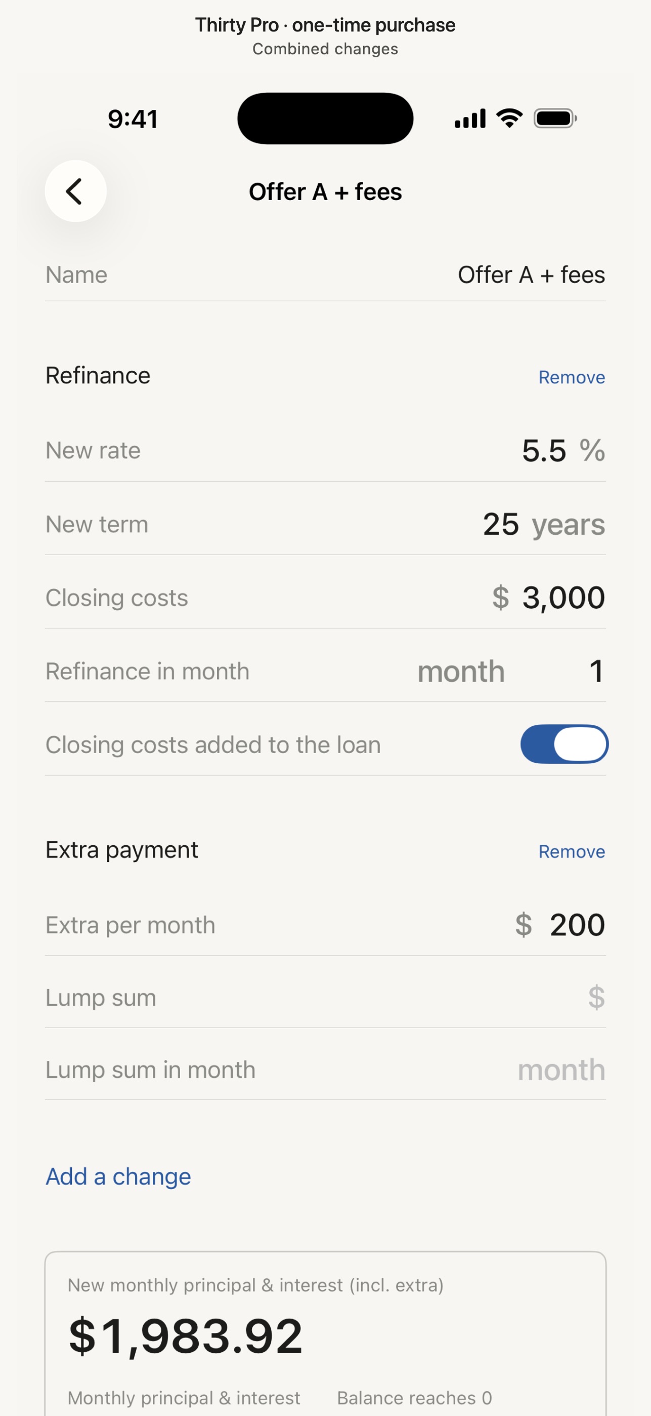 Screenshot 3 of Thirty: Loan What-If