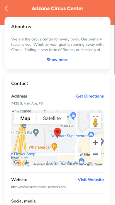 Arizona Circus Center Screenshot