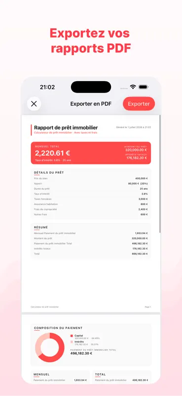Simulateur Prêt Immobilier screenshot 4 of 5