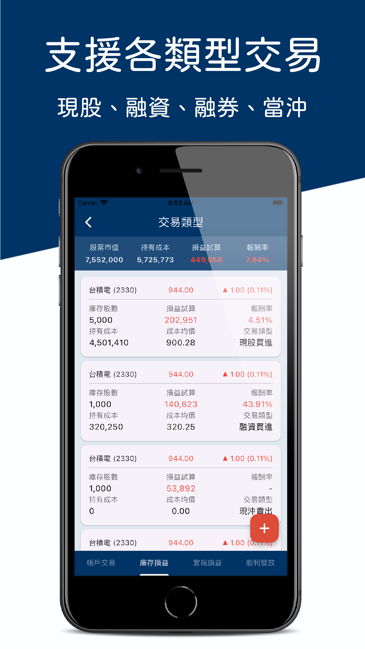 台股股票記帳 - 投資損益一手掌握