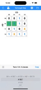 Karnaugh & Boolean Minimizer screenshot #1 for iPhone