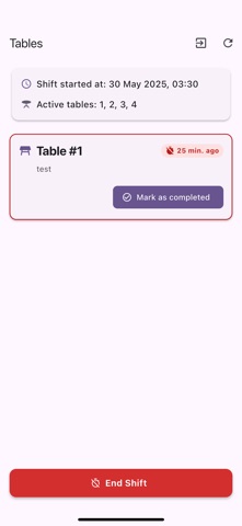 Waiter's App Screenshot 3 of 3
