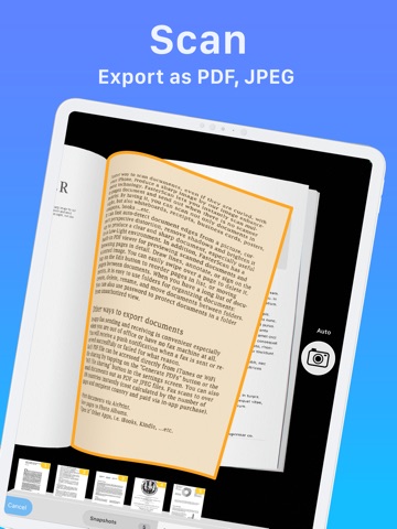 Faster Scan - Fast PDF Scanner iPad screenshot