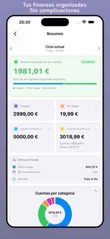 Remainders: Cuentas y Gastos screenshot 1