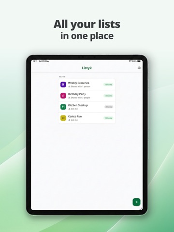 Listyk: Grocery List iPad screenshot