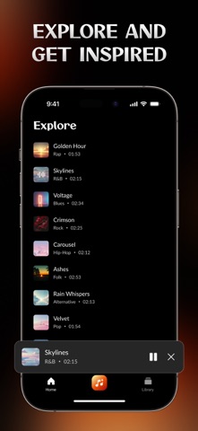 Melora: AI Music Generator iPhone screenshot