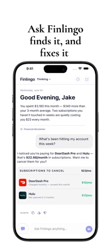 Finlingo: Personal Finance AI iPhone screenshot